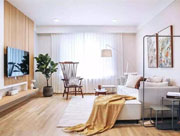 纯白色调简约风格整套装修效果图，客厅+餐厅+卧室