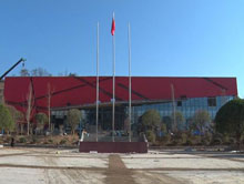 永兴县五环时代文体广场体育馆建设进入收尾阶段 预计2020年元旦前交付使用