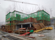 【君悦龙山】2020年4月工程进度 1栋1单元已建2层